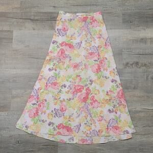 Koret Plus Size 20W Midi Skirt Fairy Dreamy Cottagecore Floral Rose Garden Print